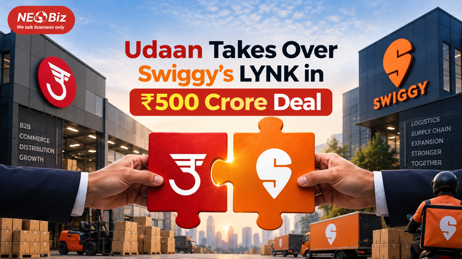Udaan Takes Over Swiggy's LYNK in ₹500 Crore Deal