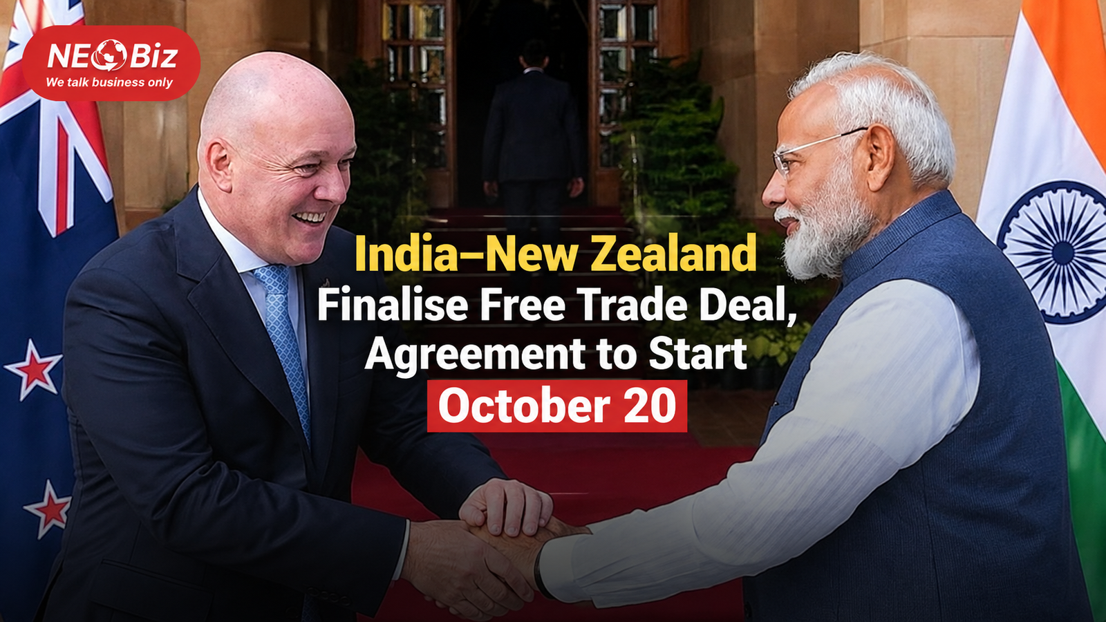 India-New Zealand Finalise Free Trade Deal, Agreement to Start October 20