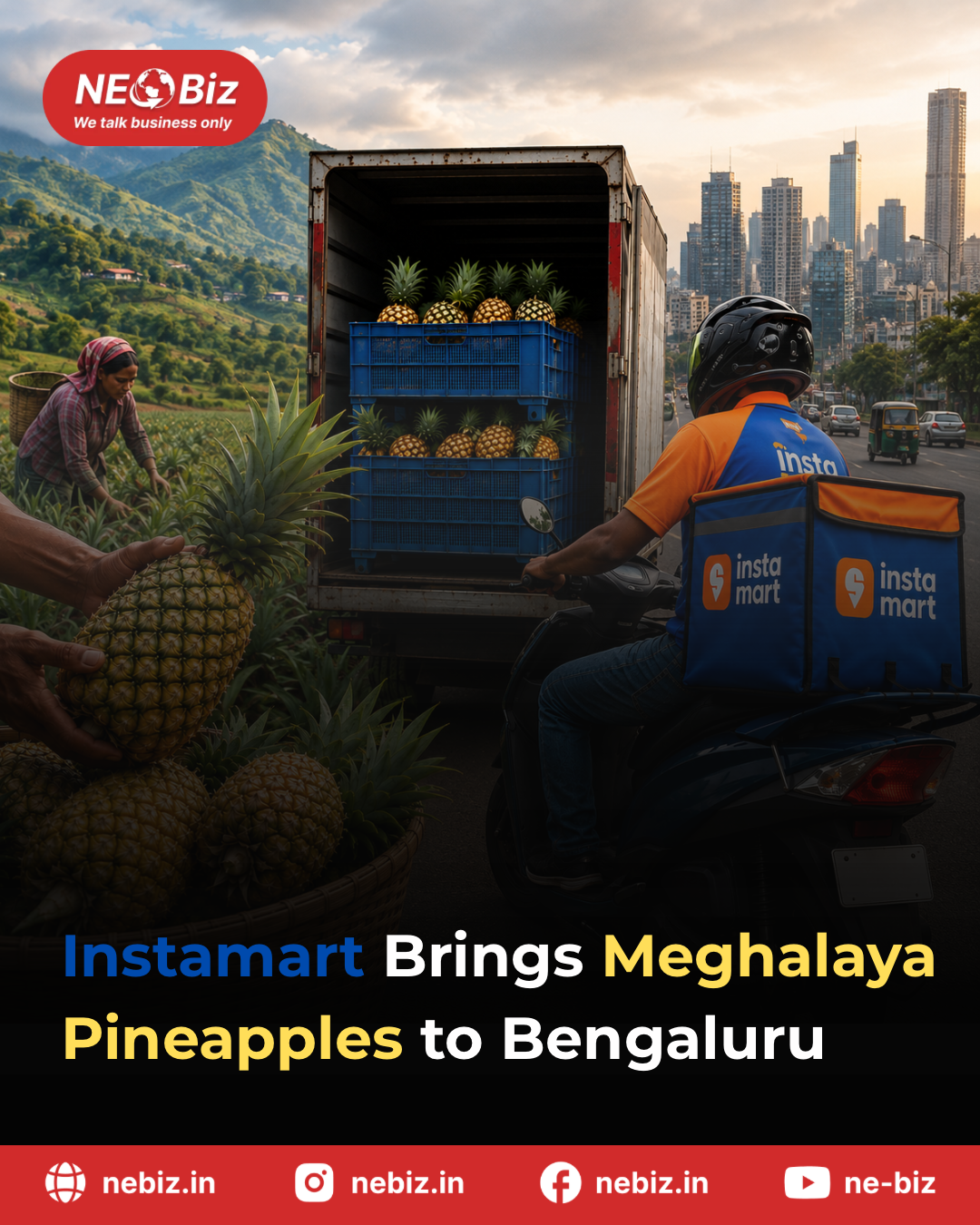Instamart Brings Meghalaya Pineapples to Bengaluru