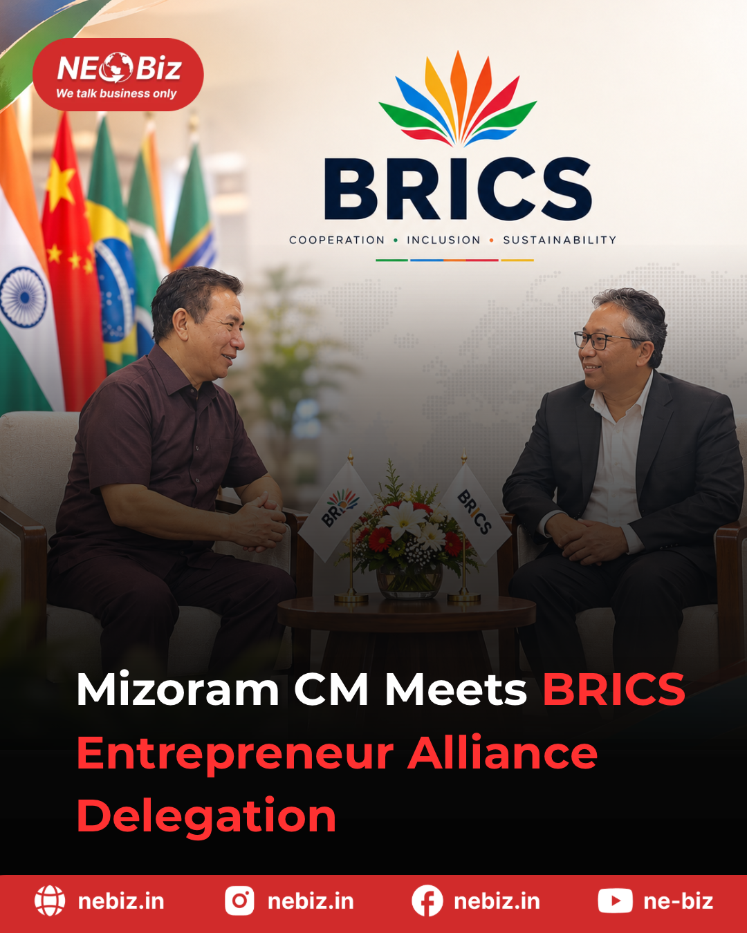 Mizoram CM Meets BRICS Entrepreneur Alliance Delegation